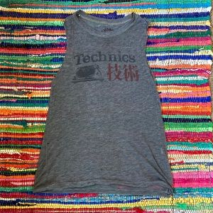 Chaser™️ Blue/Grey Vintage ‘Technics’ logo Muscle Tank Top